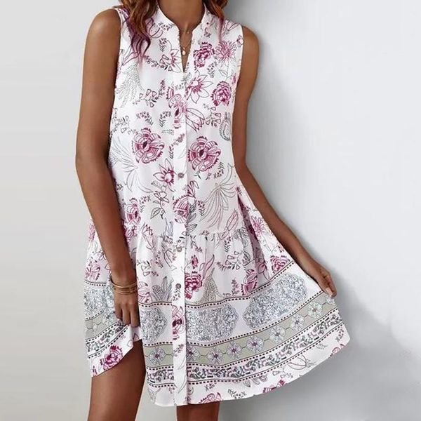 casual dresses loose short dress women's 2021 summer stand-up collar stitching flower print bottom cardigan women clothes, Black;gray
casual dresses loose short dress women's 2021 summer stand-up collar stitching flower print bottom cardigan women clothes, Black;gray