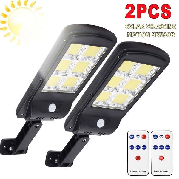 solar lamps 2pcs lamp street light 120cob led waterproof pir motion sensor smart and remote control outdoor garden security wall
solar lamps 2pcs lamp street light 120cob led waterproof pir motion sensor smart and remote control outdoor garden security wall