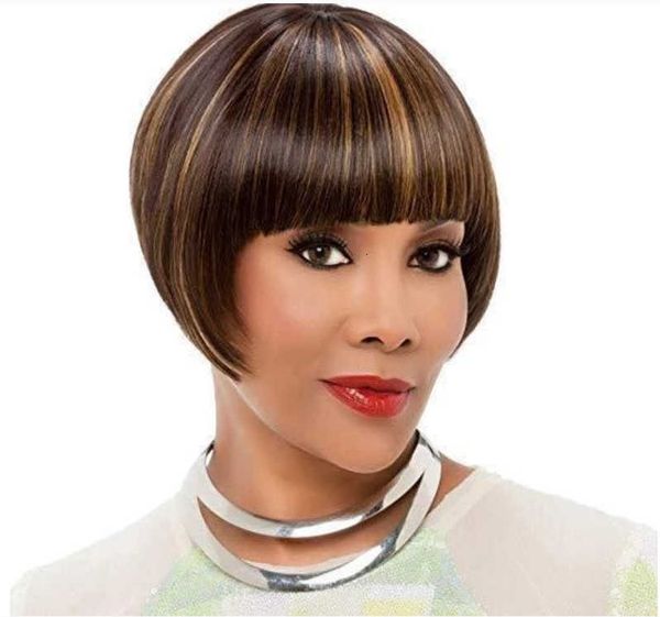 wig female bobo head short straight hair mixed color chemical fiber wig headgear, Black
wig female bobo head short straight hair mixed color chemical fiber wig headgear, Black