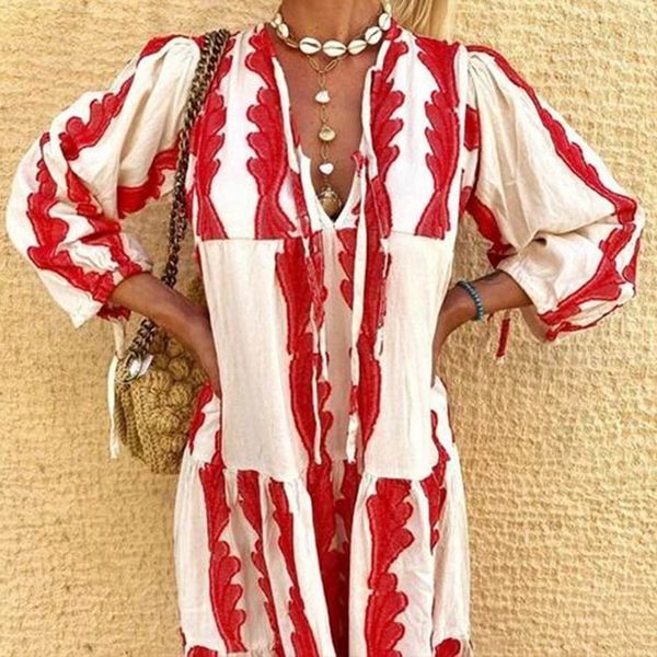 casual dresses autumn women summer loose ruffle long sleeve v neck striped print bohemain beach maxi femme vestidos jy0x, Black;gray
casual dresses autumn women summer loose ruffle long sleeve v neck striped print bohemain beach maxi femme vestidos jy0x, Black;gray