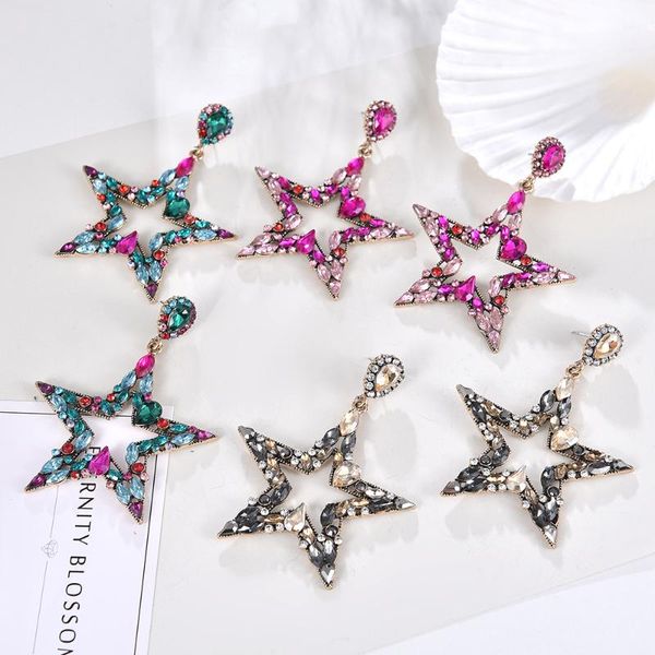 ztech baroque style crystal big star pendant dangle earrings for women fashion jewelry maxi statement accessories & chandelier, Silver
ztech baroque style crystal big star pendant dangle earrings for women fashion jewelry maxi statement accessories & chandelier, Silver