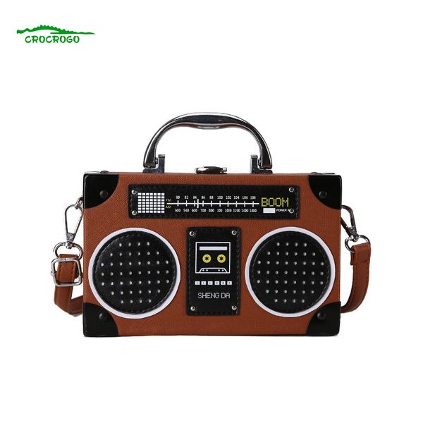 ladies vintage fashion personality creative simulation radio stitching metal handle bags
ladies vintage fashion personality creative simulation radio stitching metal handle bags
