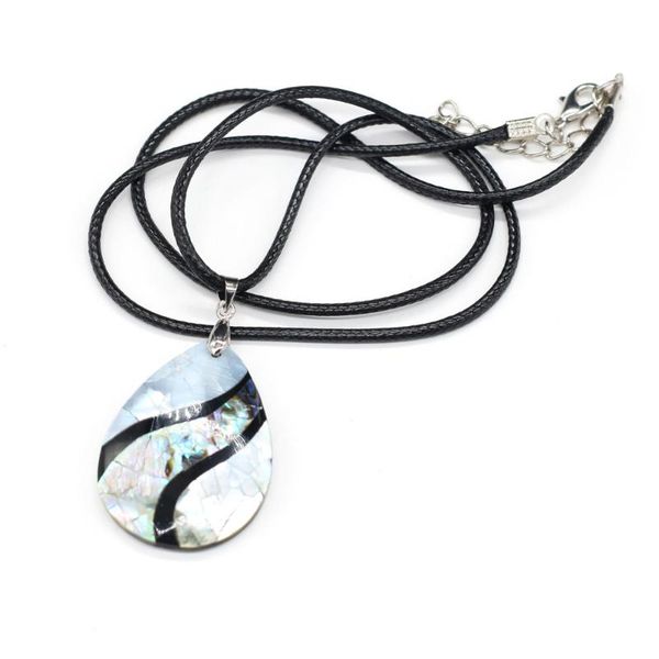pendant necklaces natural shell necklace exquisite waterdrop abalone white black charms wax thread for women jewelry, Silver
pendant necklaces natural shell necklace exquisite waterdrop abalone white black charms wax thread for women jewelry, Silver