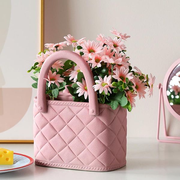 vases creative hand basket bag ceramic art vase ornaments flower in living room decoration restaurant accessories
vases creative hand basket bag ceramic art vase ornaments flower in living room decoration restaurant accessories