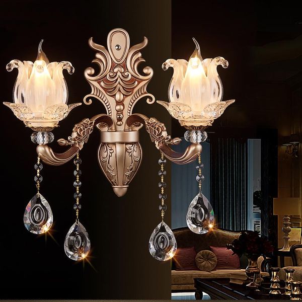 european style wall lamp dining room double zinc alloy background crystal lighting aisle bedroom bedside lamps
european style wall lamp dining room double zinc alloy background crystal lighting aisle bedroom bedside lamps
