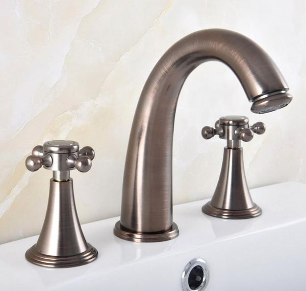 bathroom sink faucets brown oil rubbed antique brass deck mounted dual handles widespread 3 holes basin faucet mixer water taps mnf5861
bathroom sink faucets brown oil rubbed antique brass deck mounted dual handles widespread 3 holes basin faucet mixer water taps mnf5861