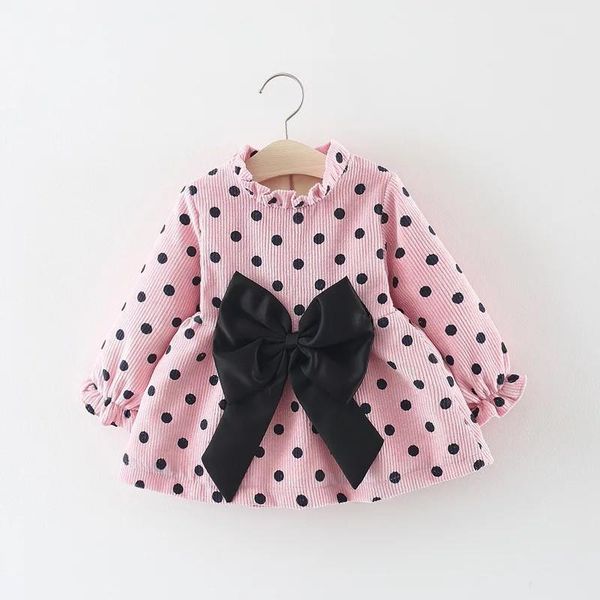 girl's dresses baby girl dress long sleeve bow dot print cotton autumn winter thicken princess party toddler kids clothes, Red;yellow
girl's dresses baby girl dress long sleeve bow dot print cotton autumn winter thicken princess party toddler kids clothes, Red;yellow