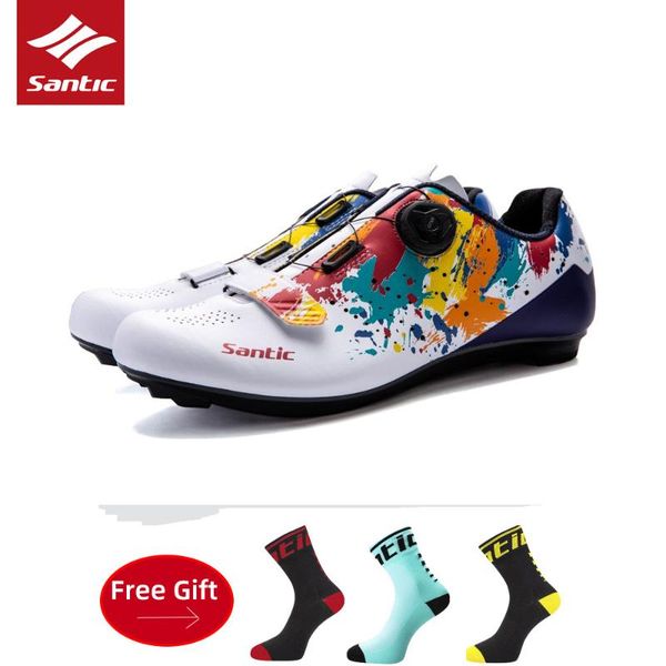 santic men cycling shoes bicycle breathable rotating buckle road lightweight footwear, Black
santic men cycling shoes bicycle breathable rotating buckle road lightweight footwear, Black