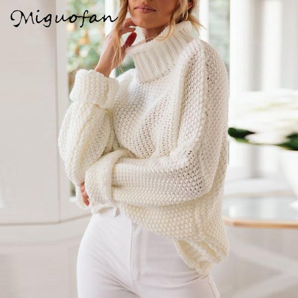 women's sweaters miguofan turtleneck white knitted sweater pullovers women jumpers plus size xxxl casual oversized 2021 autumn, White;black
women's sweaters miguofan turtleneck white knitted sweater pullovers women jumpers plus size xxxl casual oversized 2021 autumn, White;black
