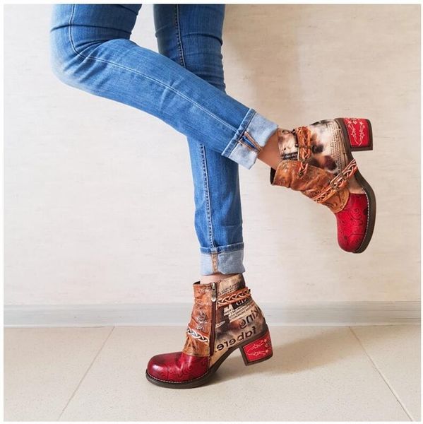 boot kaeve relief pink genuine heel amendment boots elegant ladies women shoes mujer, Black
boot kaeve relief pink genuine heel amendment boots elegant ladies women shoes mujer, Black