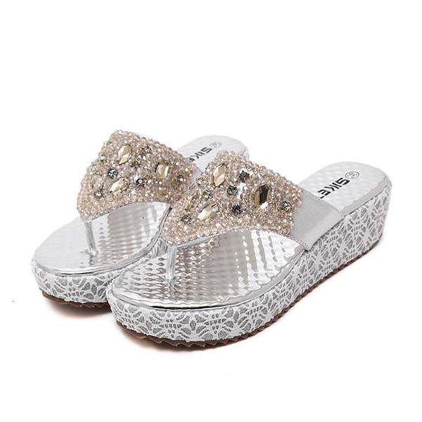 sier gold platform low heel rhinestone sandals flip flops for women beaded shoes size 35 to 40, Black
sier gold platform low heel rhinestone sandals flip flops for women beaded shoes size 35 to 40, Black
