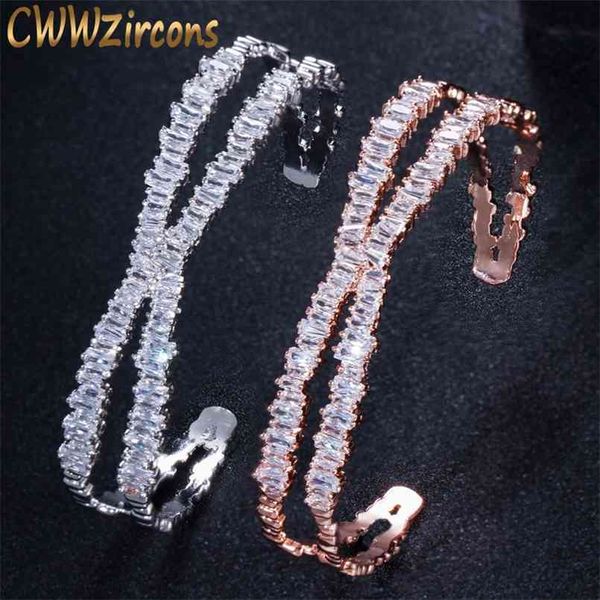 cwwzircons brand designer women jewelry stunning x shape big rose gold color cuff bangle with cubic zirconia stones bg003 210918, Black
cwwzircons brand designer women jewelry stunning x shape big rose gold color cuff bangle with cubic zirconia stones bg003 210918, Black