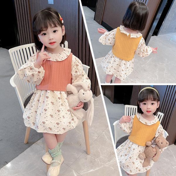 clothes for girls floral dress + vest clothing spring autumn casual style children's tracksuit sets, White
clothes for girls floral dress + vest clothing spring autumn casual style children's tracksuit sets, White