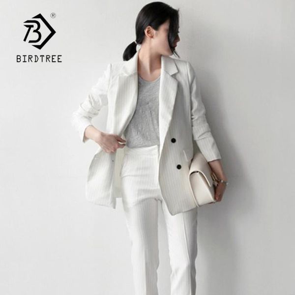 women's suits & blazers double breasted striped white black pant suit blazer high waist pants elegant office lady classic loose s87445x
women's suits & blazers double breasted striped white black pant suit blazer high waist pants elegant office lady classic loose s87445x