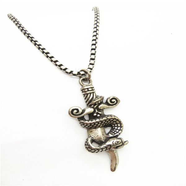 fashion design necklace pendant luxury jewelry personality punk titanium steel cross snake men's stainless domineering king, Silver
fashion design necklace pendant luxury jewelry personality punk titanium steel cross snake men's stainless domineering king, Silver