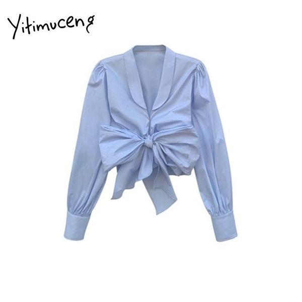 women's blouses & shirts yitimuceng pleated women blue office lady long puff sleeve shirt solid bow clothing turn-down collar elegant f, White
women's blouses & shirts yitimuceng pleated women blue office lady long puff sleeve shirt solid bow clothing turn-down collar elegant f, White