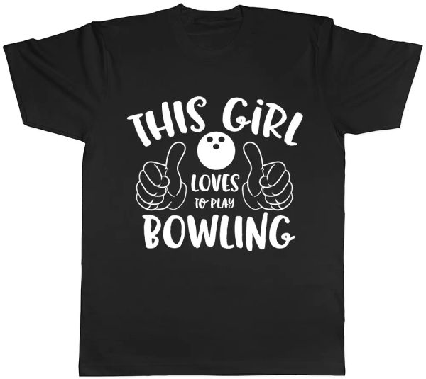 this girl loves to play bowling mens womens ladies t-shirt, White;black
this girl loves to play bowling mens womens ladies t-shirt, White;black