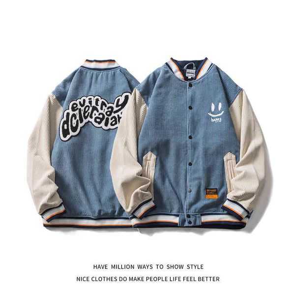men's jackets corduroy baseball jacket, embroidered letters for men and women, college team jacket, urban fashion, novelty in, Black;brown
men's jackets corduroy baseball jacket, embroidered letters for men and women, college team jacket, urban fashion, novelty in, Black;brown