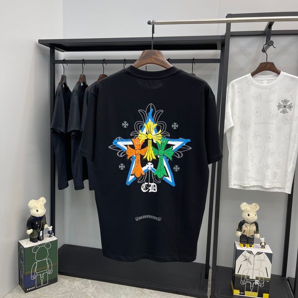 fashion brand summer ch crosin color hand painted cross casual short sleeve t-shirt for men and women, White;black
fashion brand summer ch crosin color hand painted cross casual short sleeve t-shirt for men and women, White;black