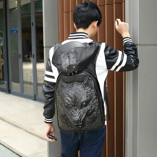 backpack 2021 fashion personality 3d skull leather rivets with hood cap apparel bag cross bags hiphop man
backpack 2021 fashion personality 3d skull leather rivets with hood cap apparel bag cross bags hiphop man