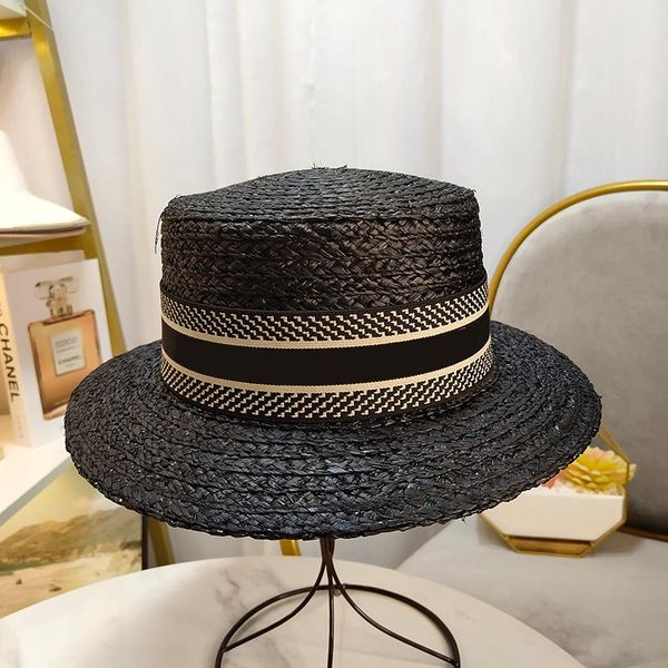 wide brim hats simple fashion 2021 four seasons use flat straw hat marca lafite grass color d letters for a holiday, Blue;gray
wide brim hats simple fashion 2021 four seasons use flat straw hat marca lafite grass color d letters for a holiday, Blue;gray