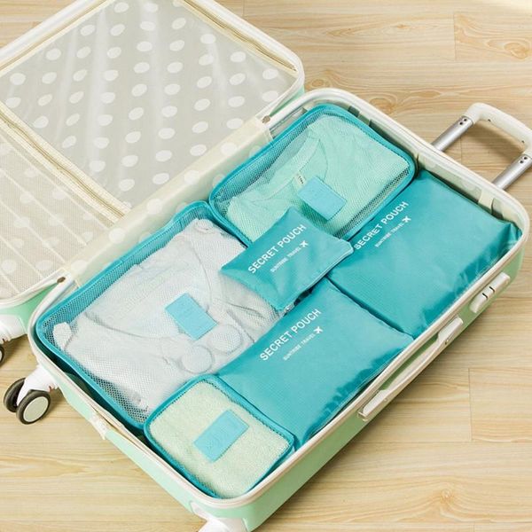 the traveling and receiving clothes are packed in bags, suitcases waterproof six-piece bags storage 
the traveling and receiving clothes are packed in bags, suitcases waterproof six-piece bags storage