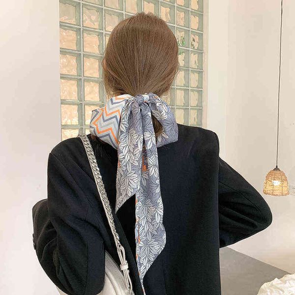 scarves korean printed long silk spring and autumn decorative flower small scarf female hair band binding bag multifunctional ribbon, Blue;gray
scarves korean printed long silk spring and autumn decorative flower small scarf female hair band binding bag multifunctional ribbon, Blue;gray