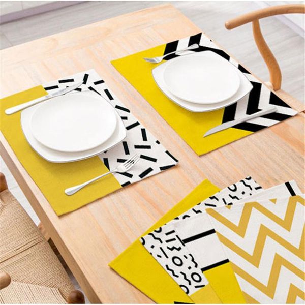 mats & pads creative geometric printed kitchen placemat dining table mat cotton linen polyester cup bowl decoration
mats & pads creative geometric printed kitchen placemat dining table mat cotton linen polyester cup bowl decoration
