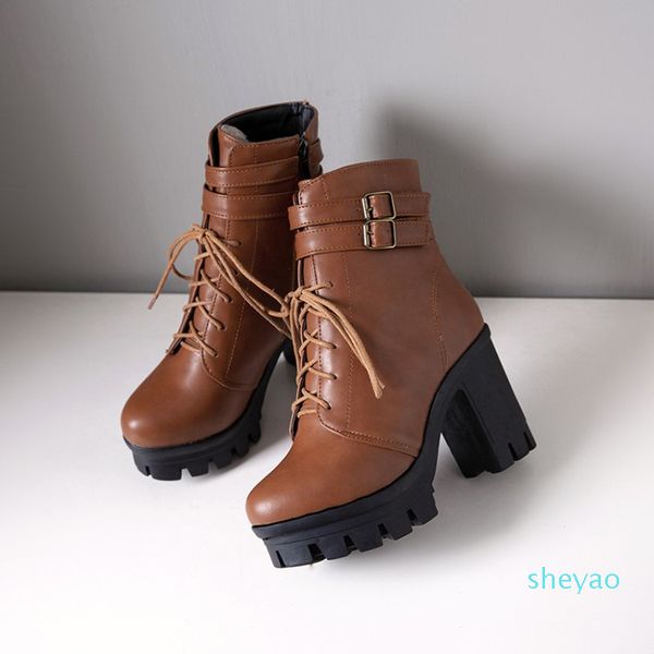 casual style beige lace up platform chunky heel motocycle booties black brown 5771
casual style beige lace up platform chunky heel motocycle booties black brown 5771