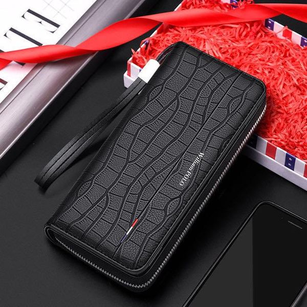wallet men's long leather anti-theft swipe bag large capacity multifunctional card holder simple hand wallets, Red;black
wallet men's long leather anti-theft swipe bag large capacity multifunctional card holder simple hand wallets, Red;black