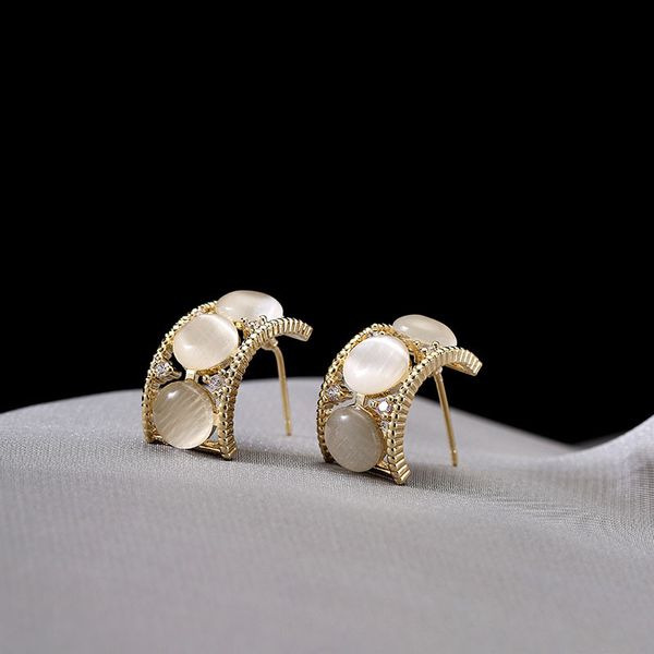 refined earrings high grade personality opal geometric earrings metal earrings s925 silver needle ear accessories, Golden
refined earrings high grade personality opal geometric earrings metal earrings s925 silver needle ear accessories, Golden