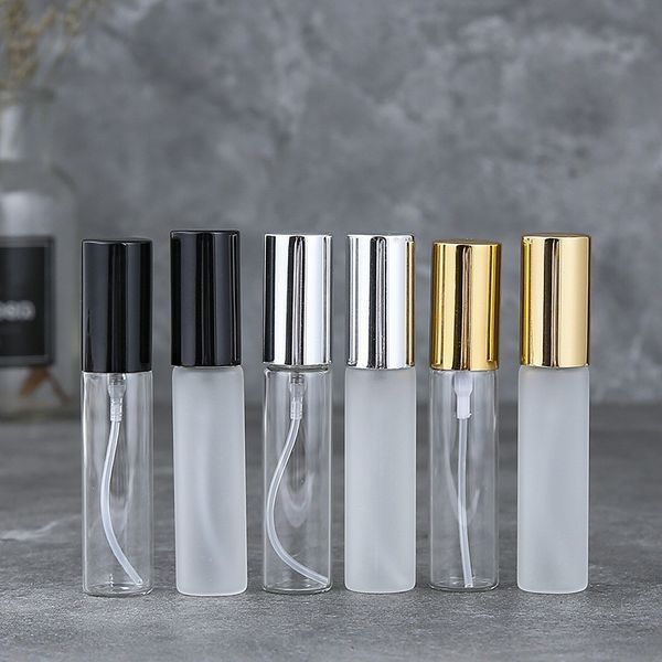 10pcs/lot 10ml transparent thin glass spray bottle sample glass vials portable mini perfume atomizer gold silver cap
10pcs/lot 10ml transparent thin glass spray bottle sample glass vials portable mini perfume atomizer gold silver cap
