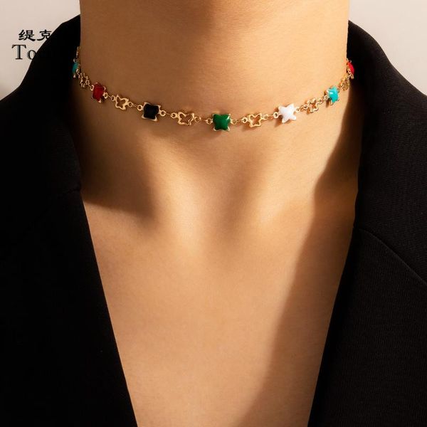 tocona colorful dripping oil choker neckalce for women trendy butterfly hollow geometric sweater chain jewelry collar 16804 pendant necklace, Silver
tocona colorful dripping oil choker neckalce for women trendy butterfly hollow geometric sweater chain jewelry collar 16804 pendant necklace, Silver
