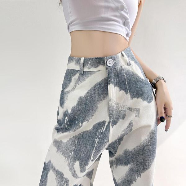 women's jeans straight denim pants women for trousers wide leg summer high waist all-match loose, Blue
women's jeans straight denim pants women for trousers wide leg summer high waist all-match loose, Blue