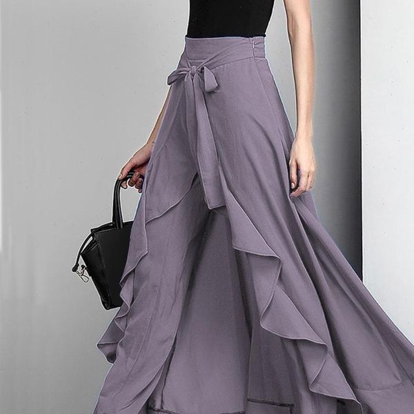 women leggings palazzo pants causal ruffle irregular plus size female trouser elegant high waist loose solid skirt, Black
women leggings palazzo pants causal ruffle irregular plus size female trouser elegant high waist loose solid skirt, Black