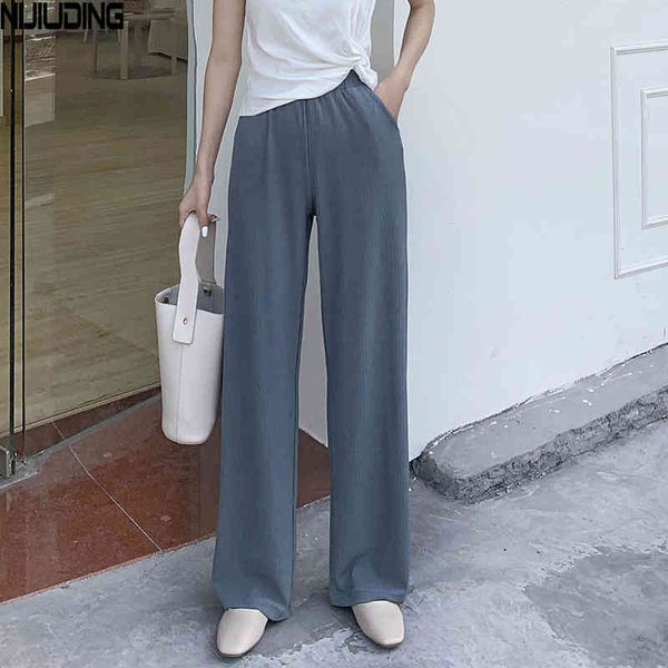 women wide leg pants summer solid high waist knitted long trousers woman office ladies loose pantalon 210514, Black;white
women wide leg pants summer solid high waist knitted long trousers woman office ladies loose pantalon 210514, Black;white