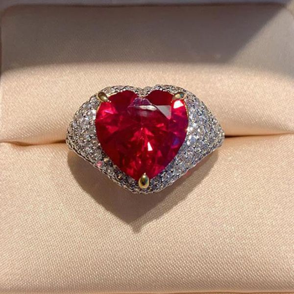 cluster rings vintage 925 sterling silver 12*12mm heart-shaped ruby emerald sahpphire zircon for women luxury party fine jewelry gift, Golden;silver
cluster rings vintage 925 sterling silver 12*12mm heart-shaped ruby emerald sahpphire zircon for women luxury party fine jewelry gift, Golden;silver