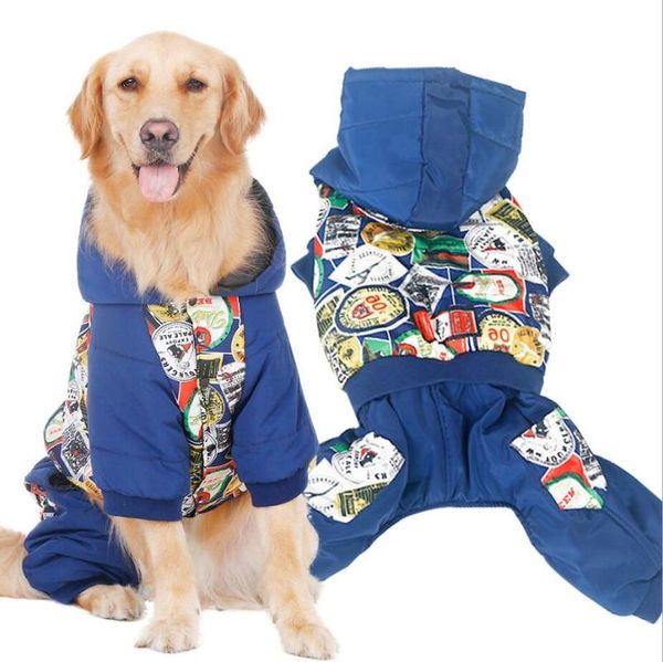 autumn winter large dogs pet clothes warm cotton leisure style leash hole blue coat four legs dog fashion prints apparel
autumn winter large dogs pet clothes warm cotton leisure style leash hole blue coat four legs dog fashion prints apparel