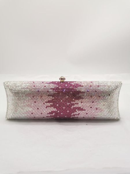 evening bags pink gradient color women's crystal clutch for wedding party cocktail rhinestone purses and female bridal handbags
evening bags pink gradient color women's crystal clutch for wedding party cocktail rhinestone purses and female bridal handbags