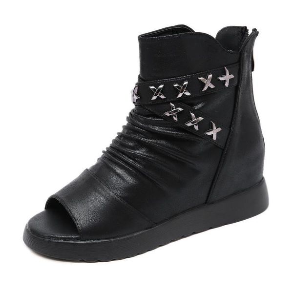 wedge shoes summer women sandals rivet fish mouth roman women's high 2021 weges, Black
wedge shoes summer women sandals rivet fish mouth roman women's high 2021 weges, Black