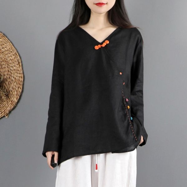 chinese style clothing women casual linen blouse collar long sleeve blusas button down front plus size ladies chinese 12184, Red
chinese style clothing women casual linen blouse collar long sleeve blusas button down front plus size ladies chinese 12184, Red