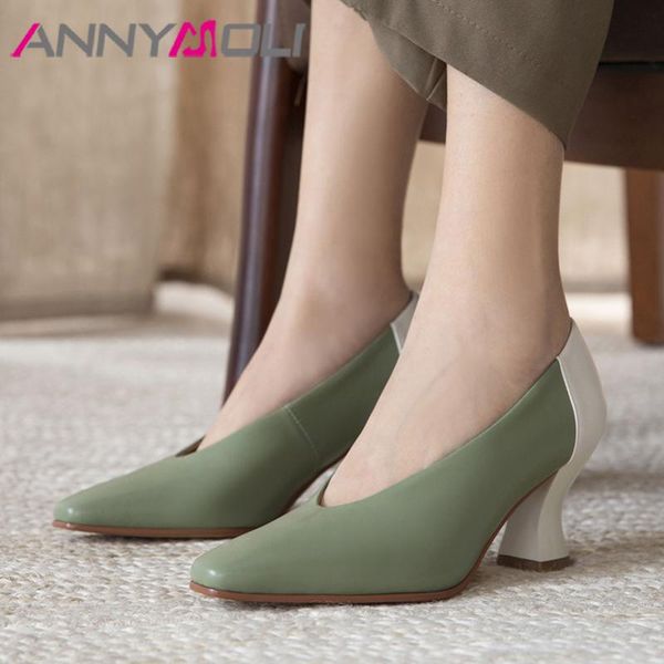 dress shoes annymoli high heels women pumps natural genuine leather strange style heel glove cow square toe ladies, Black
dress shoes annymoli high heels women pumps natural genuine leather strange style heel glove cow square toe ladies, Black