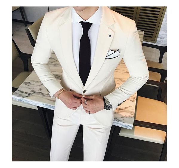 men's suits & blazers arrival designs beige white men suit groom wedding slim fit 2 piece tuxedo prom custom blazer terno masculino, White;black
men's suits & blazers arrival designs beige white men suit groom wedding slim fit 2 piece tuxedo prom custom blazer terno masculino, White;black