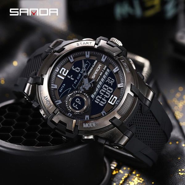 wristwatches sanda brand dual display wrist watch men watches sports for clock military wristwatch outdoor 5atm waterproof hour, Slivery;brown
wristwatches sanda brand dual display wrist watch men watches sports for clock military wristwatch outdoor 5atm waterproof hour, Slivery;brown