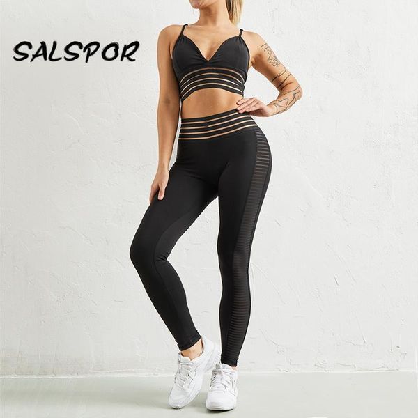 women's leggings salspor fitness legging women sports suit seamless gym set female padded push-up bra 2pcs mesh patchwork activewear hi, Black
women's leggings salspor fitness legging women sports suit seamless gym set female padded push-up bra 2pcs mesh patchwork activewear hi, Black