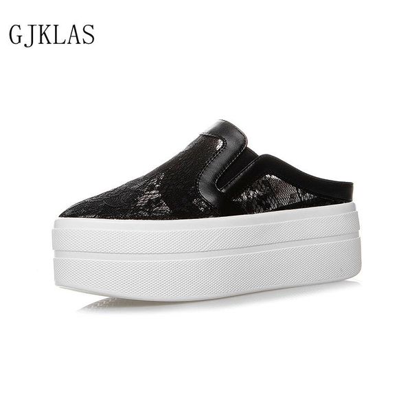 slippers black white heels half women summer platform shoes casuales chunky ladies heel lace breathable
slippers black white heels half women summer platform shoes casuales chunky ladies heel lace breathable