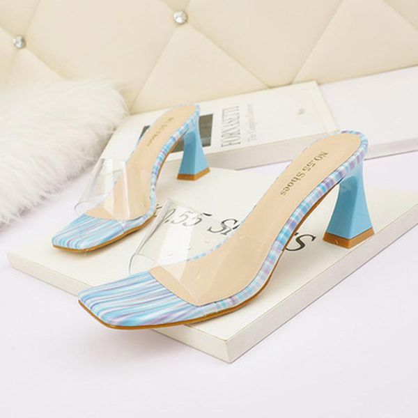 dress shoes 2021 women's female high heels transparent open toe heel sandals fashion thick, Black
dress shoes 2021 women's female high heels transparent open toe heel sandals fashion thick, Black