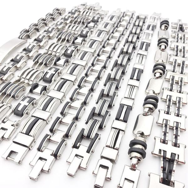 link, chain mixmax 10pcs mens women mix styles stainless steel link bracelets fashion jewelry for male party favor gifts wholesale lot, Black
link, chain mixmax 10pcs mens women mix styles stainless steel link bracelets fashion jewelry for male party favor gifts wholesale lot, Black