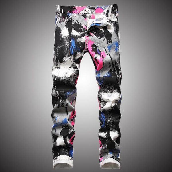 hip hop graffiti printing jeans fashion streetwear stretch men denim pants casual straight slim fit nz114 men's, Blue
hip hop graffiti printing jeans fashion streetwear stretch men denim pants casual straight slim fit nz114 men's, Blue