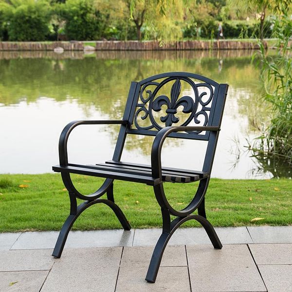 strong high quantity outdoor iron chair, black single balcony sofa courtyard leisure chair camp furniture
strong high quantity outdoor iron chair, black single balcony sofa courtyard leisure chair camp furniture